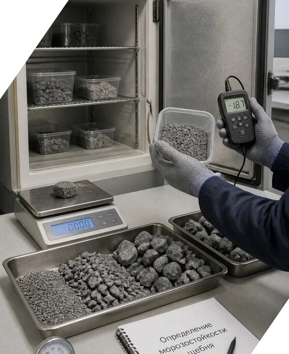 Определение морозостойкости щебня в Старом Осколе от 3541 р. | ЭкспертизаРоссия